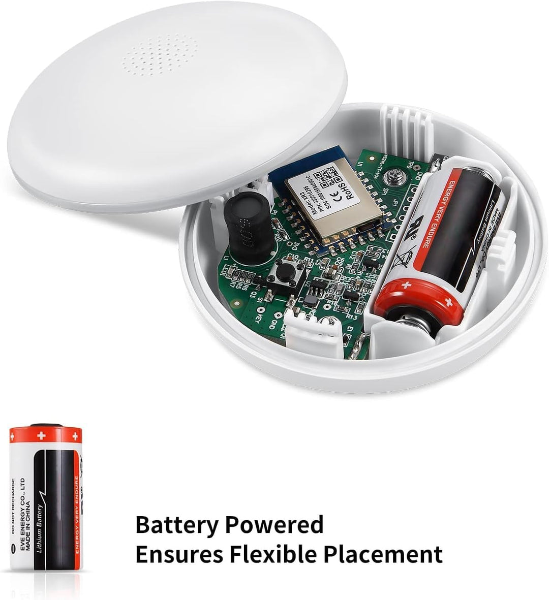 HEIMAN Wi-Fi Wasseralarm,WLAN Wassermelder mit Batterie,Smart Wassersensor,75 dB WiFi-2.4Ghz für Küc