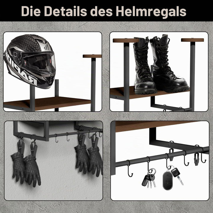 Helm Halterung-Motorradhelm Halterung Wand 2er Set, Motorradhalterung Plattenständer Display Organiz