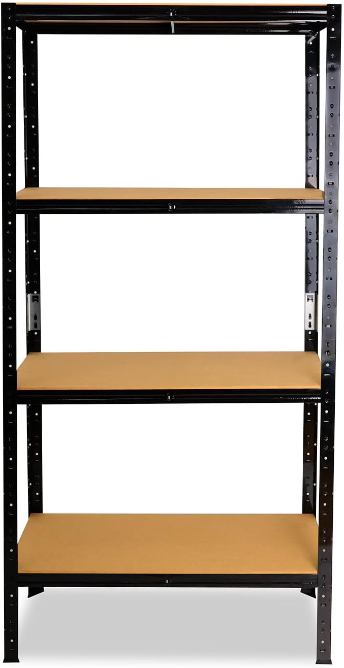 shelfplaza® 180x30x40cm Black Schwerlastregal schwarz/Metallregal schwarz 4 Böden à 175kg Tragkraft/