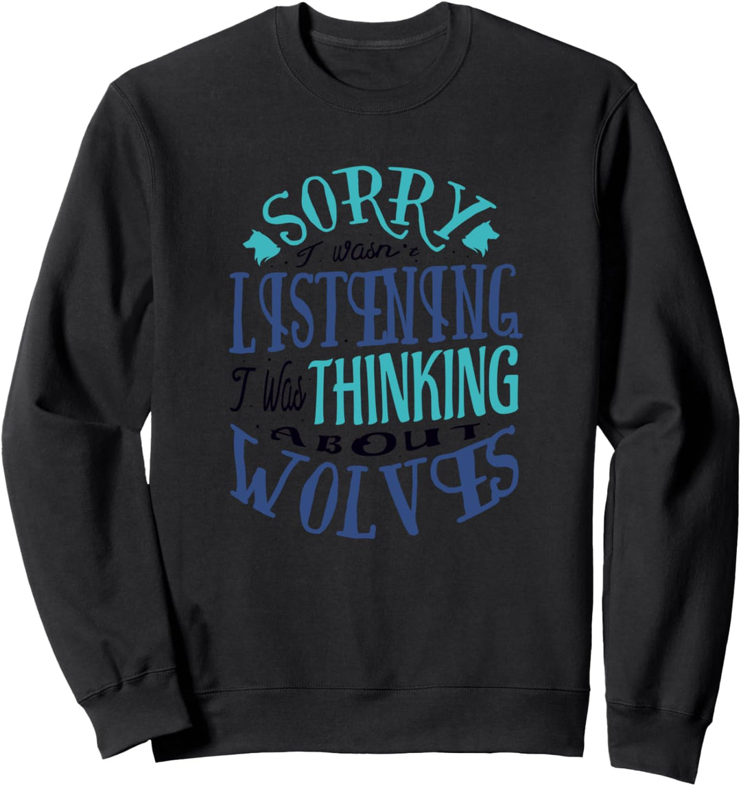 Wald Tier Tierwelt Natur Wolf Hund Sweatshirt