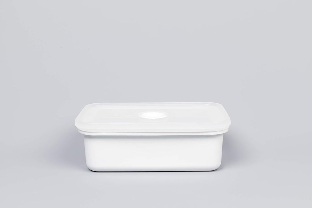 Honeyware 87006 Auflaufform / Backform aus Emaille, flach, mit Aroma-Deckel, Ofenform für kleine Auf