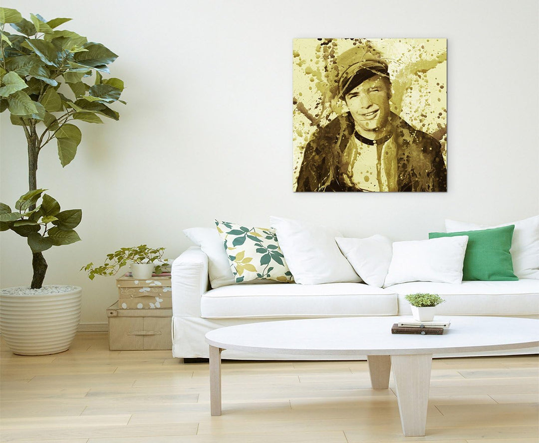Marlon_Brando_II_60x60cm Splash Art Paul Sinus Aquarell, Gemälde, Kunstbild auf Leinwand