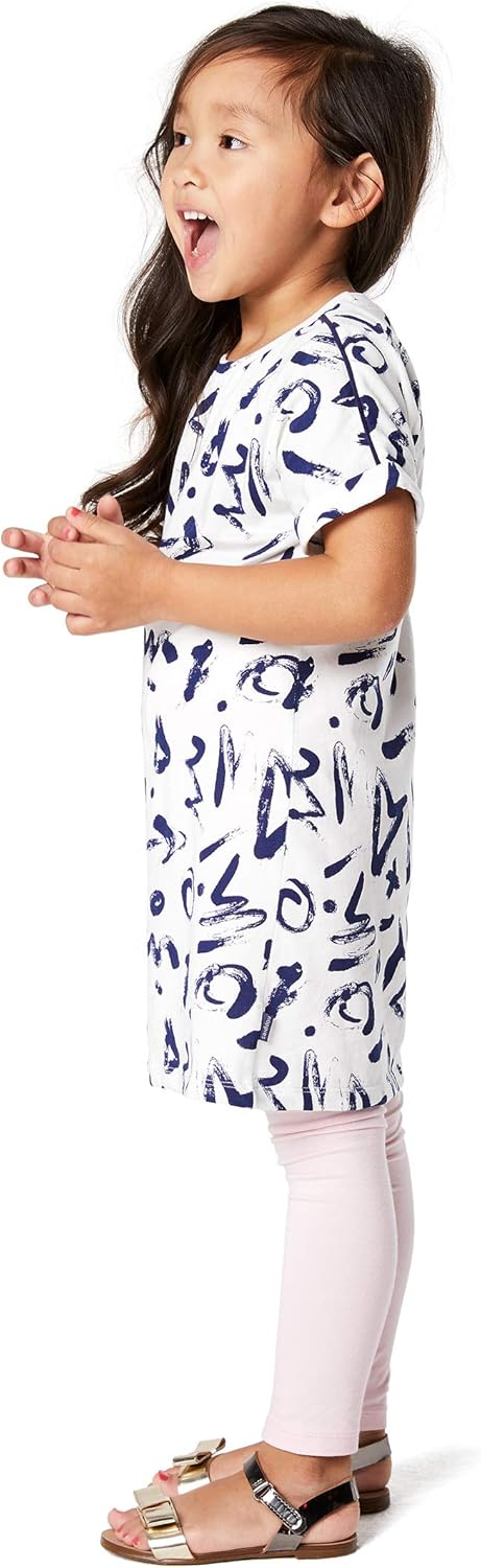 Noppies Mädchen G Dress Ss Reading AOP Kleid 104 Mehrfarbig (Blanc De Blanc P002), 104 Mehrfarbig (B