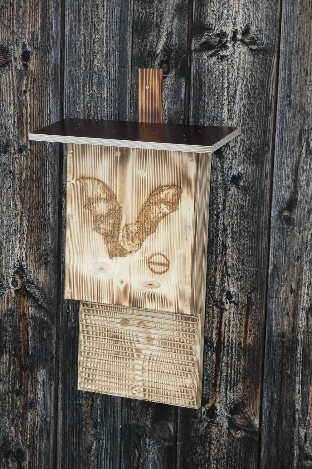 🦇XXL Premium Fledermauskasten 🦇 aus 18mm starken bayerischem Fichtenholz, grosses Wetterfestes Dach.