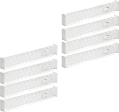 mDesign 8er-Set verstellbarer Schubladeneinsatz – praktischer Schubladen Organizer für Schrank und K