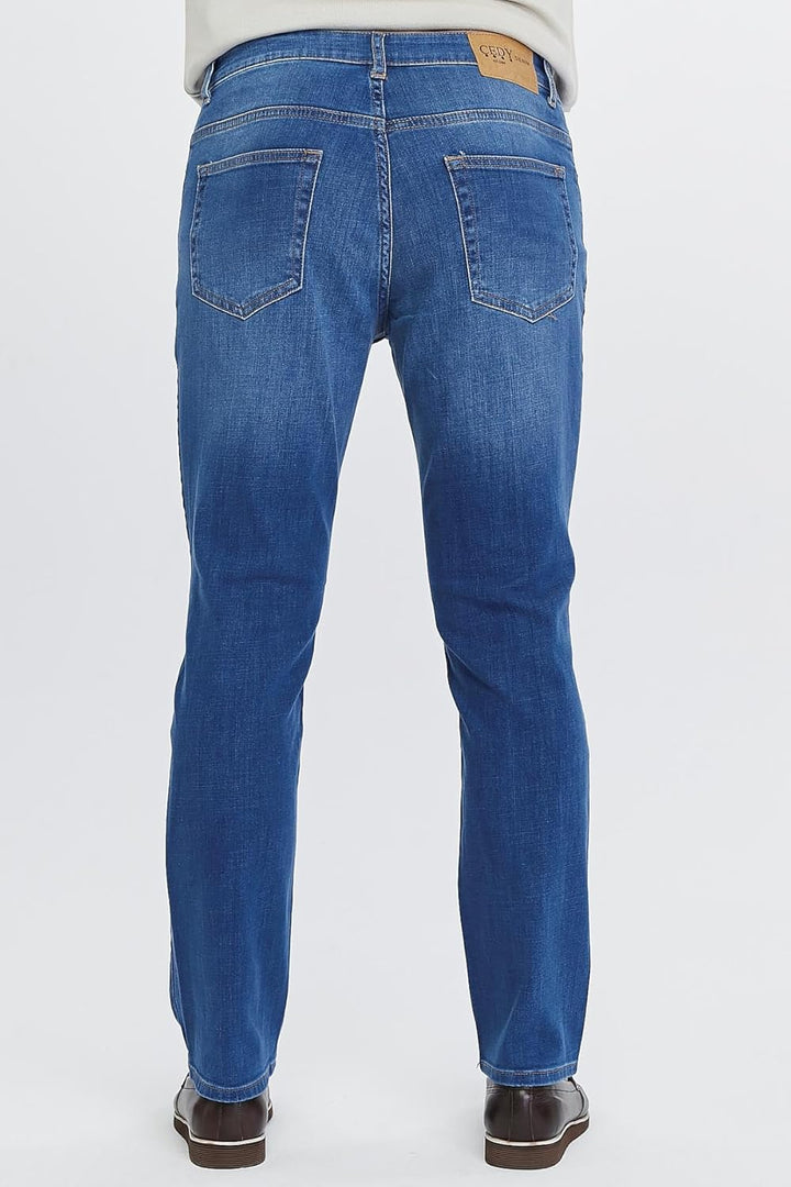 CEDY DENIM - Herren Jeans Regular Fit, Stretch Jeanshose, Herren High Waist, Straight Cut, Basic Was
