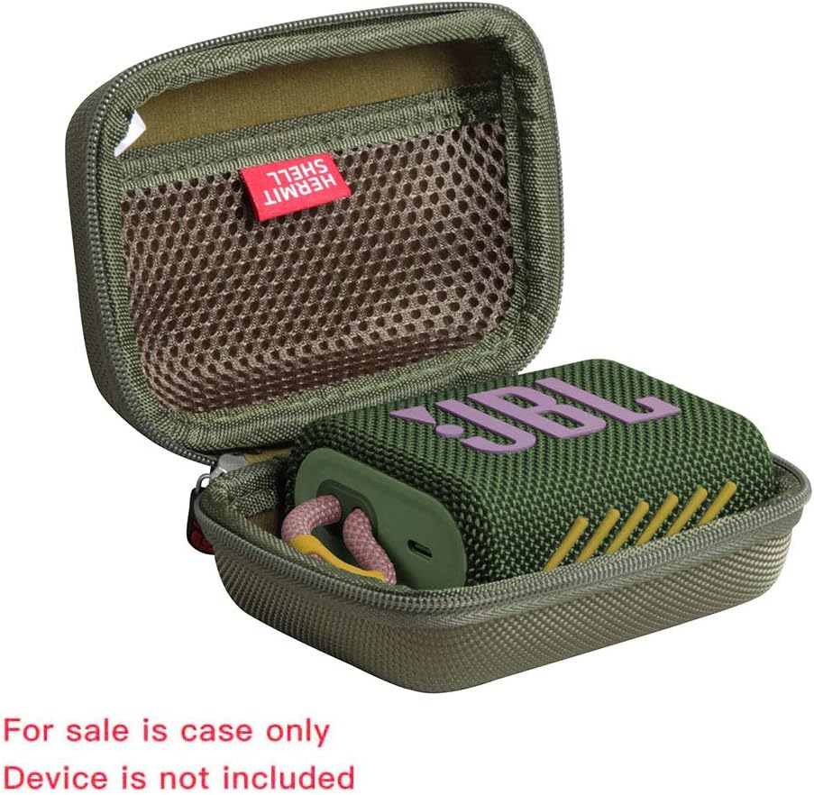 Hermitshell Hartschalen-Reiseetui für JBL Go 4 / JBL GO 3 Wasserfester, tragbarer Lautsprecher (Arme