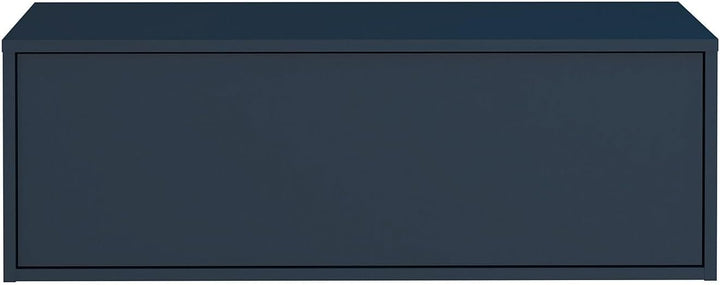 Vente-unique - Waschbeckenunterschrank hängend - Farbe Dunkelblau - 94 cm - TEANA II