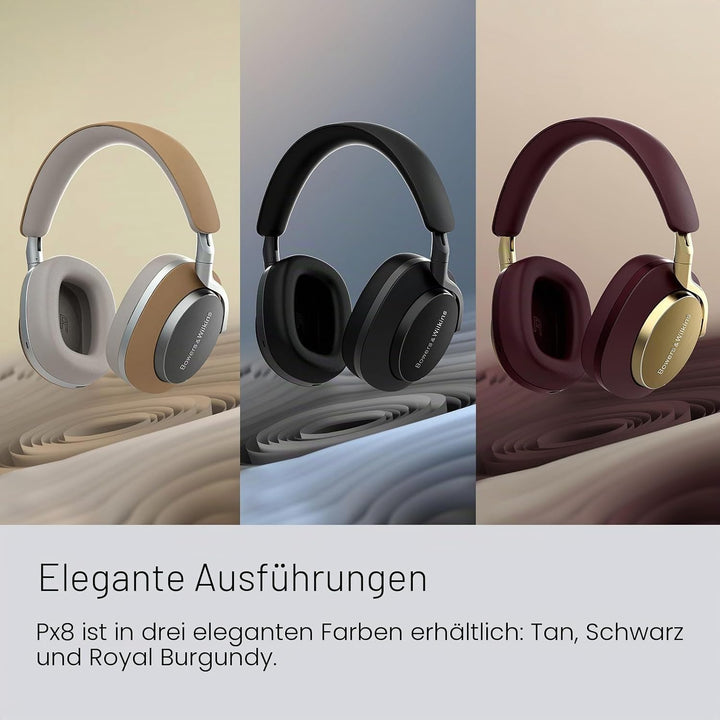 Bowers & Wilkins Px8 Over-Ear-Kopfhörer mit Geräuschunterdrückung, kabellos, Bluetooth 5.0, Schnelll