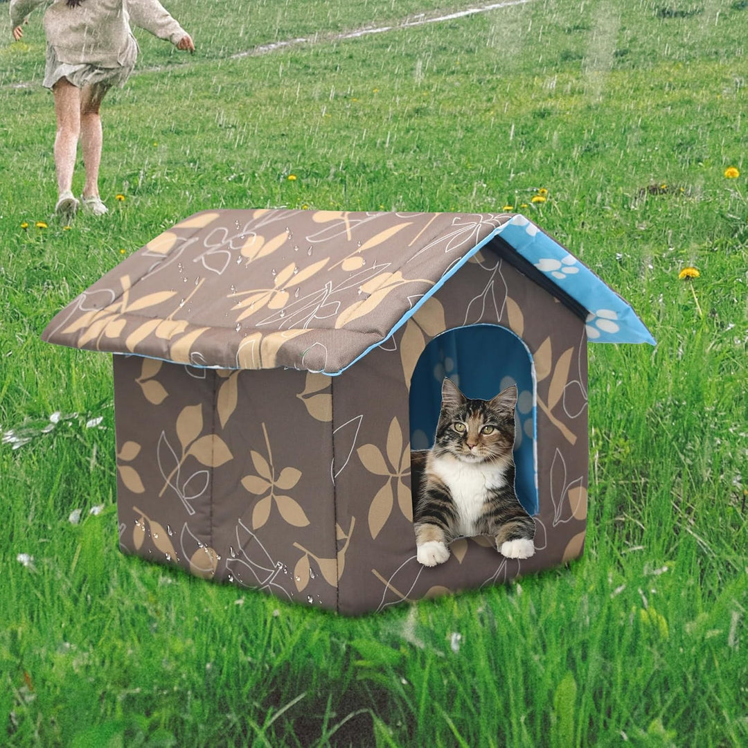 Katzenhaus Für Draussen Winterfest Wasserdicht Und Warm Faltbare Pet Tierheim Für Katzen Mit Abnehmb