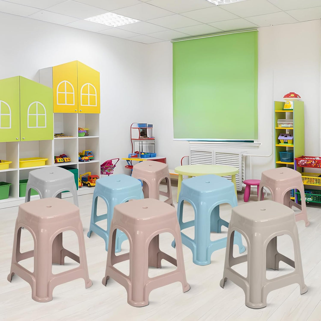 Stapelbare Klassenzimmer-Hocker, 44,5 cm, Kunststoff, flexibel, für Klassenzimmer, Höhe, stapelbare