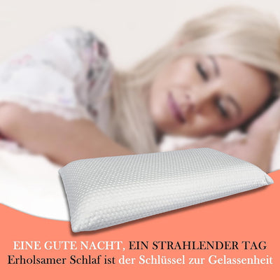 Sabeatex Nackenstützkissen aus Visco Soft Schaum, Kopfkissen, Viscoelastisches Memory Kissen, Nacken