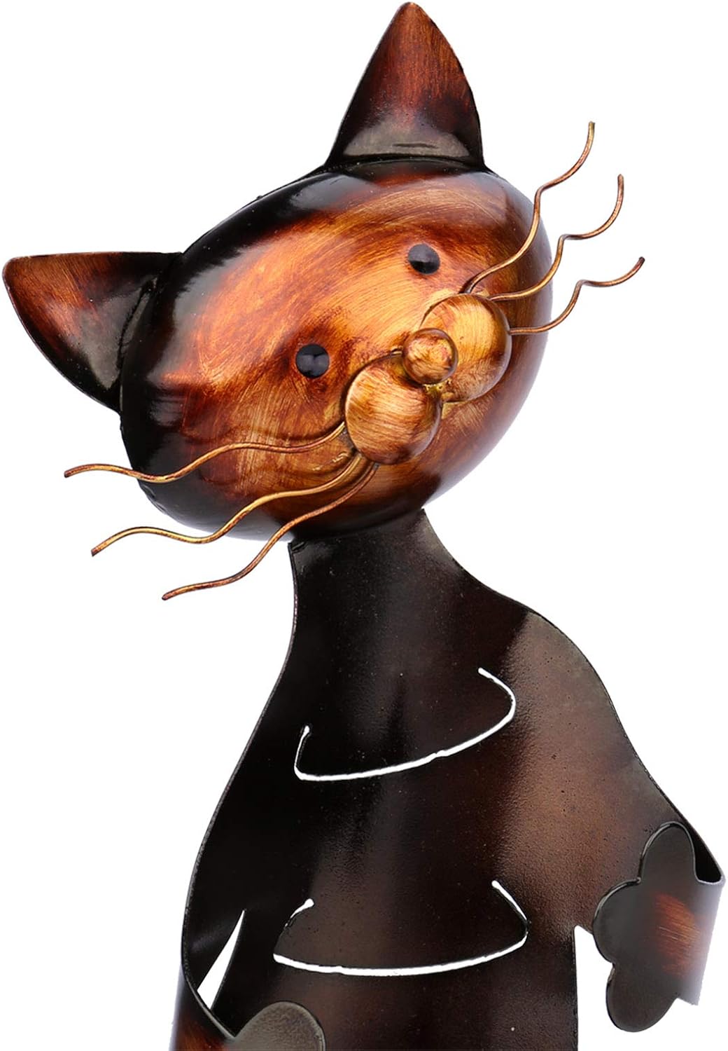 Ailgely Katze formte Weinhalter, Weinflaschenhalter, Katzen Deko, Weinregal, Metall-Skulptur, Prakti