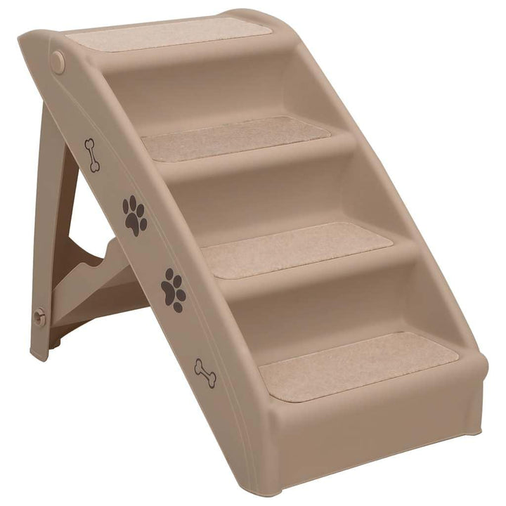 vidaXL Hundetreppe Klappbar Braun Haustiertreppe Katzentreppe Einstiegshilfe, Braun