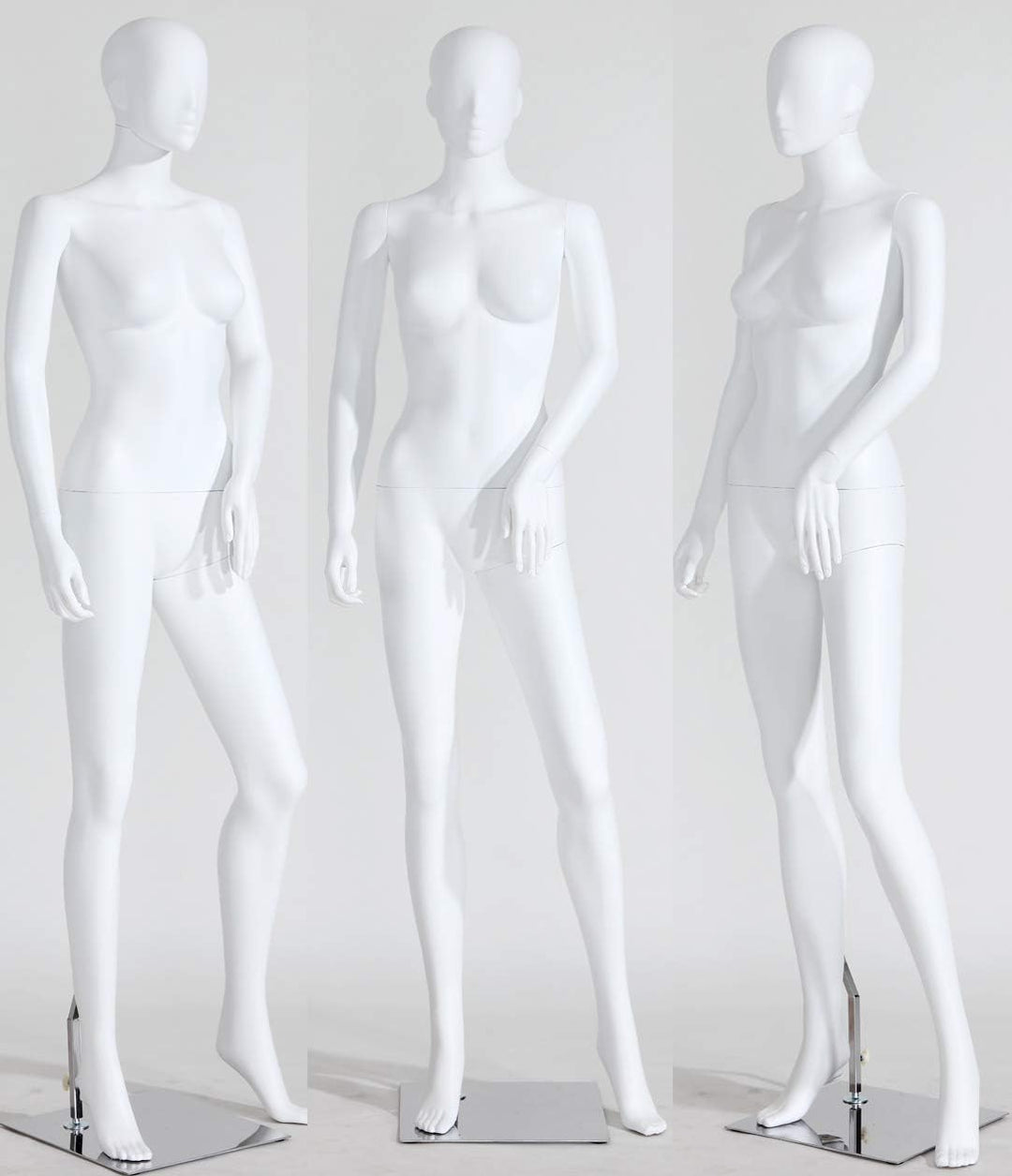 Neu Hochwertig Frau weibliche Maskulin schöne abstrakte Weiss Schaufensterpuppe in Matt Nase und Mun