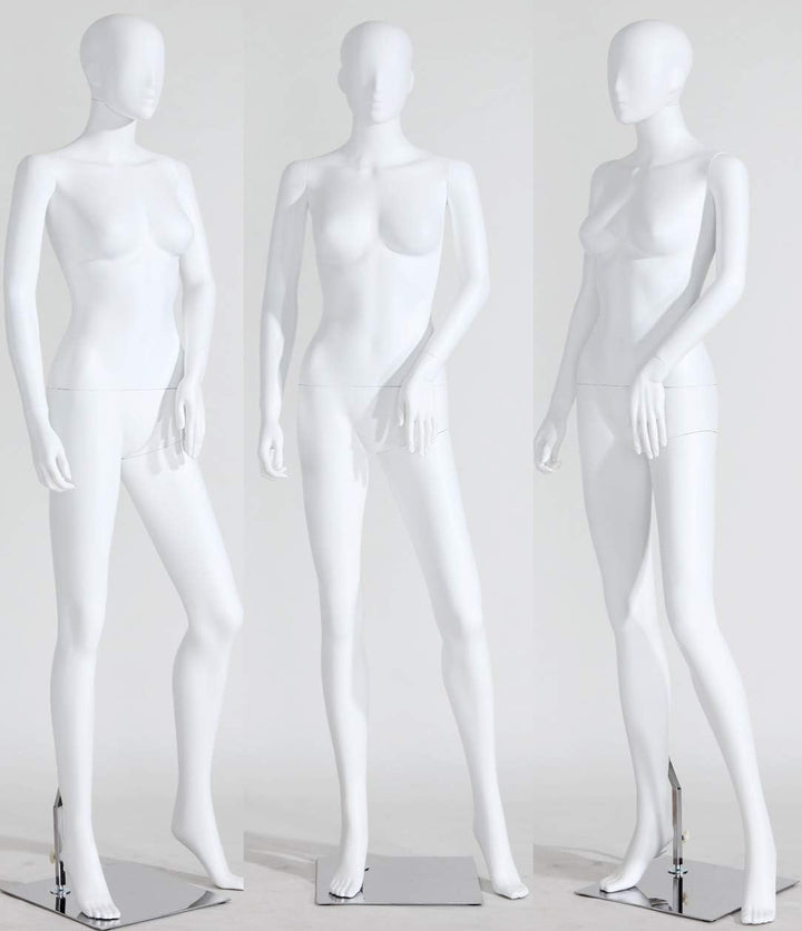 Neu Hochwertig Frau weibliche Maskulin schöne abstrakte Weiss Schaufensterpuppe in Matt Nase und Mun