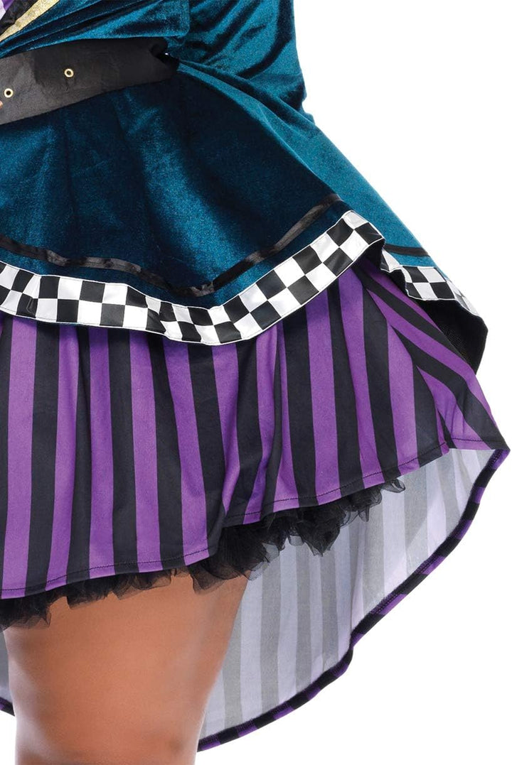 LEG AVENUE 85592 Herrliche Mad Hatter Damenkostüm, Mehrfarbig, Grösse XL Grösse XL (EUR 44-46), Grös