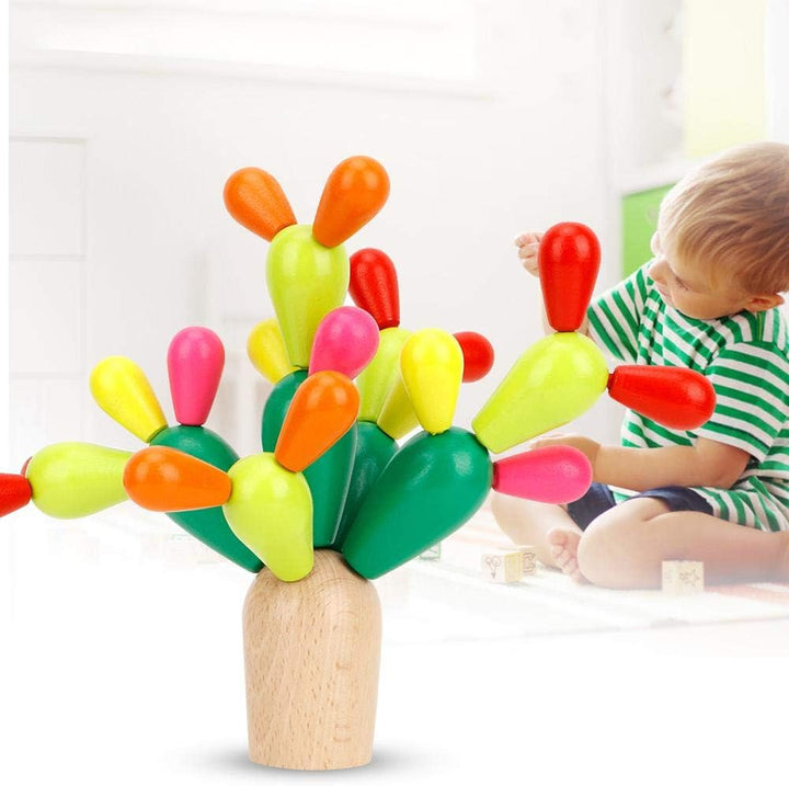 Zerodis Spielzeug Balancing Cactus Toy Assembled Building Blocks Balancing Tree frühe Lernspielzeug
