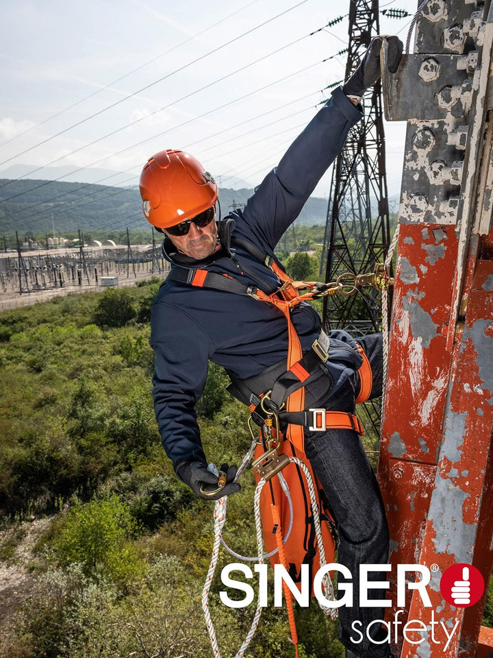 Vertisafe Dachdecker Set Sicherheitsgeschirr Absturzsicherung 10m Seil Dämpfer
