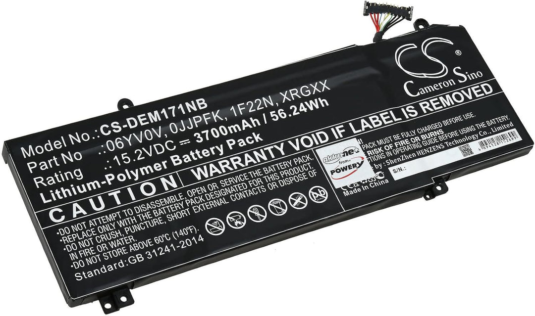 Akku für Laptop Dell Alienware ALW15M-R1738R, 15,2V, Li-Polymer