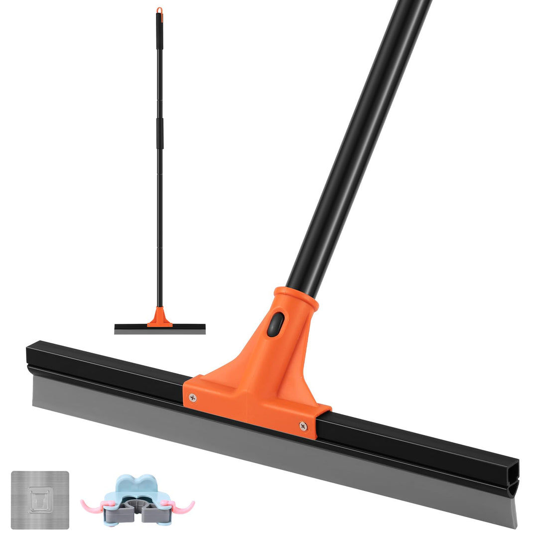wlich Abzieher Boden, 43cm Breite Wasserschieber Bodenabzieher mit Langem Stiel 154cm Heavy Duty Was