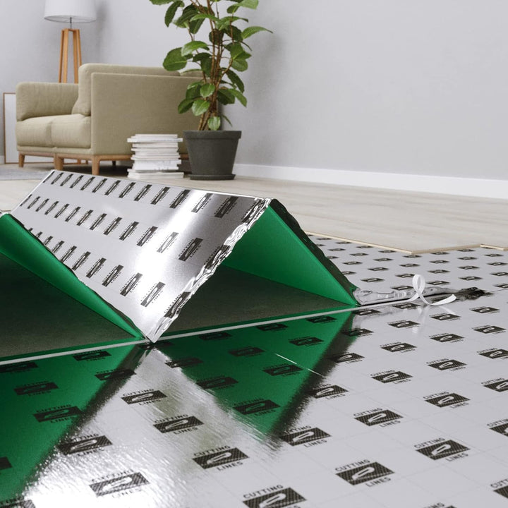 AquaStop Heizfilmunterlage 5mm 20m² Dämmung für alle Böden aus