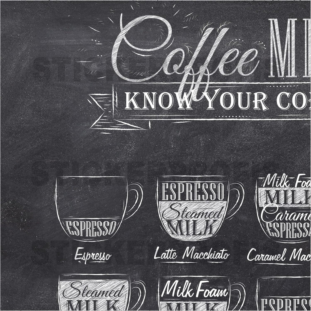 StickerProfis Küchenrückwand selbstklebend Glasoptik - Bistro MENU - 1.8mm, Versteift, alle Untergrü