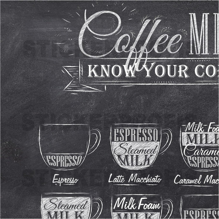 StickerProfis Küchenrückwand selbstklebend Glasoptik - Bistro MENU - 1.8mm, Versteift, alle Untergrü