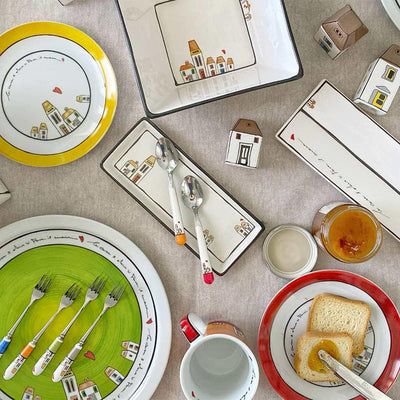 Egan Set Keramik, emailliert, Elfenbeinfarben, Small, Elfenbein