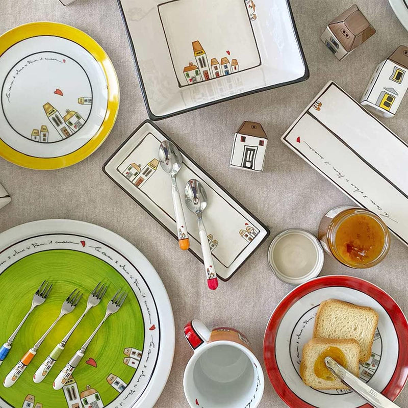 Egan Set Keramik, emailliert, Elfenbeinfarben, Small, Elfenbein