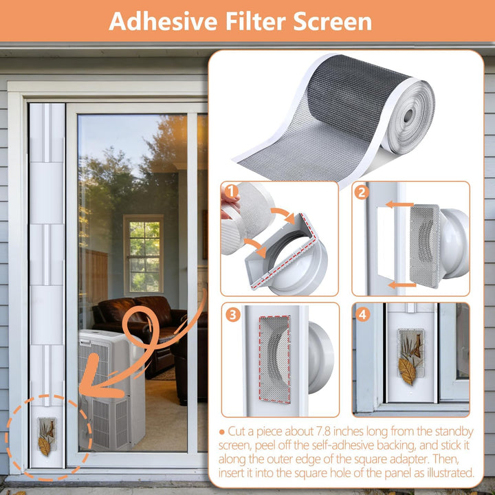 Aozzy Universelle Türabdichtung Fensterabdichtung für Mobile Klimageräte Hot Air Stop Fenster und Tü