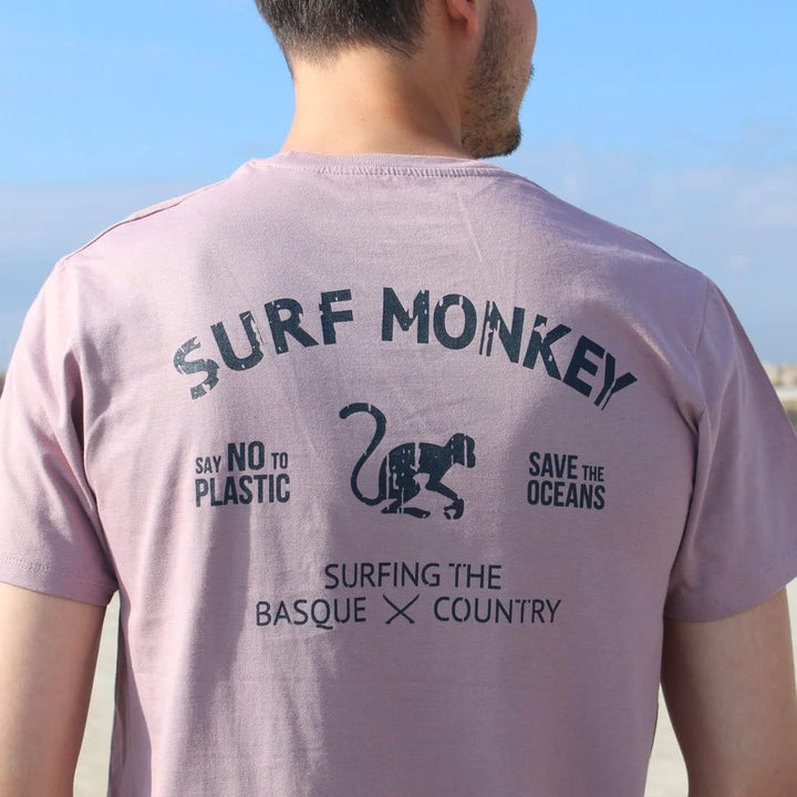 SURF MONKEY Bio-Baumwoll-T-Shirt, Zitronengelb S Lila, S Lila