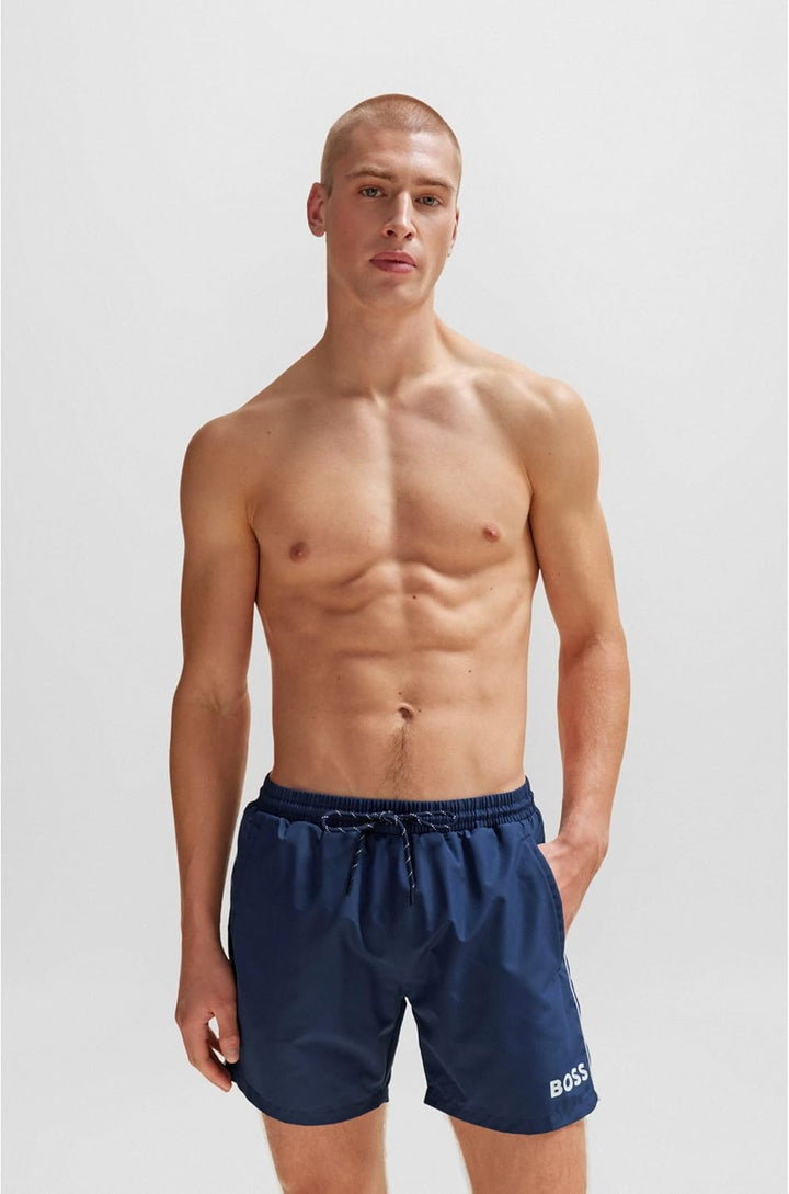 BOSS Herren Badeshorts Badehose Starfish S Blau, S Blau
