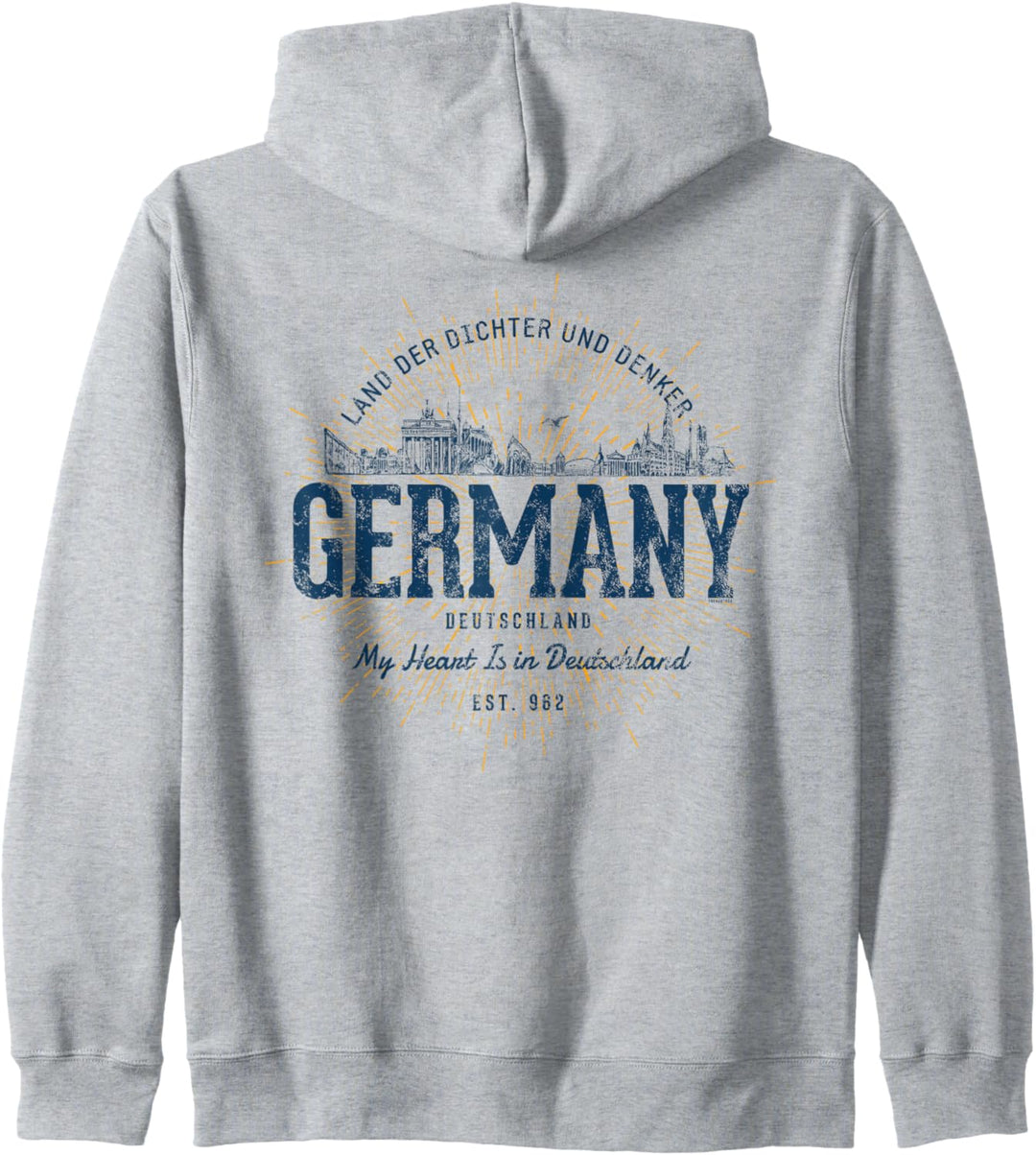 Germany Retro Style Vintage Deutschland Kapuzenjacke