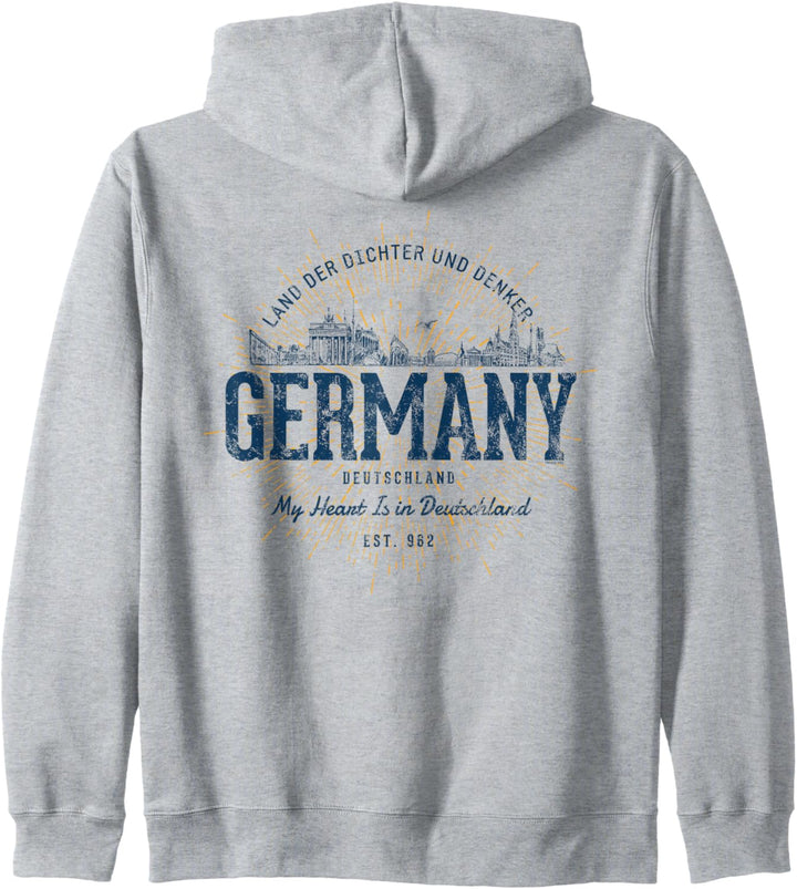 Germany Retro Style Vintage Deutschland Kapuzenjacke