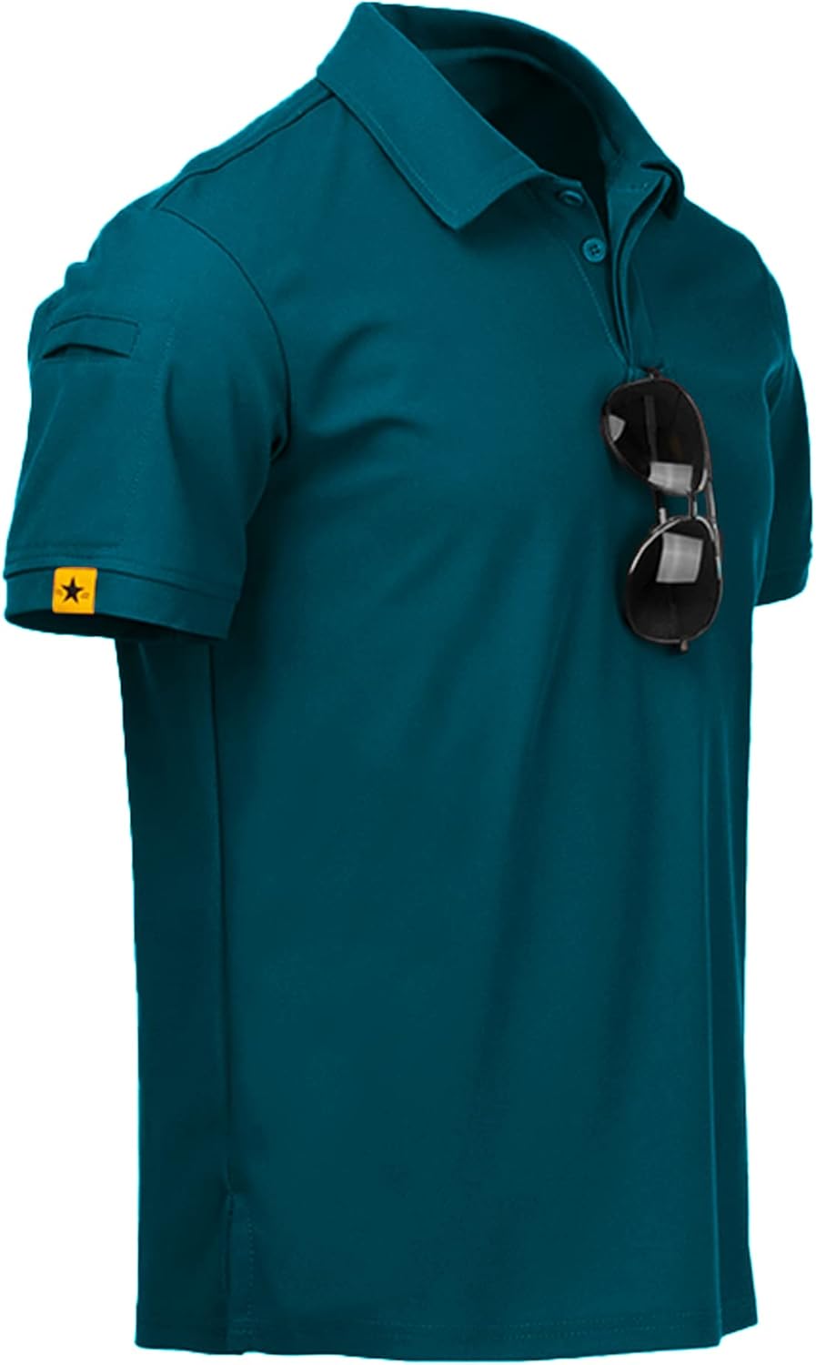 igeekwell Poloshirt Herren Kurzarm Atmungsaktives Golf-Polo-Hemd Summer Poloshirts Männer mit Brille