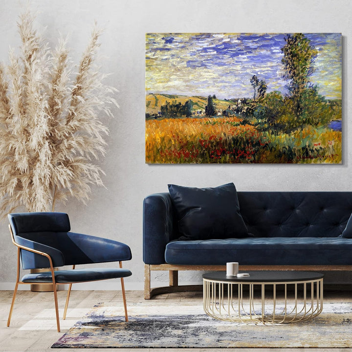 Leinwand (80x60cm): Claude Monet - Weg durch die Mohnfelder, ILE Saint-Martin 80x60 cm, 80x60 cm