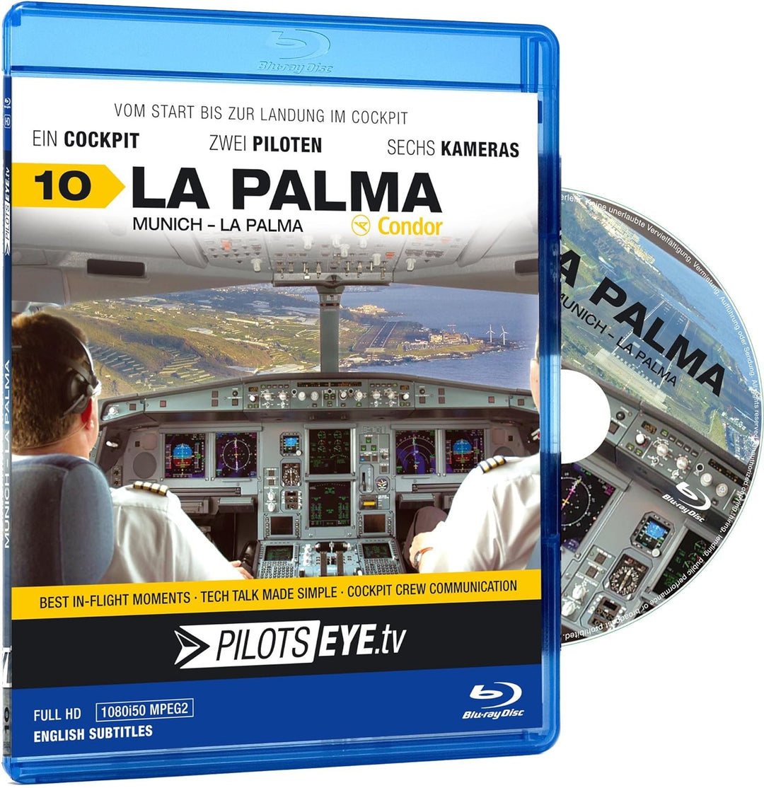 PilotsEYE.tv | LA PALMA | Cockpitmitflug A320 | CONDOR Berlin | "Airial Island" | Bonus: Helicopter