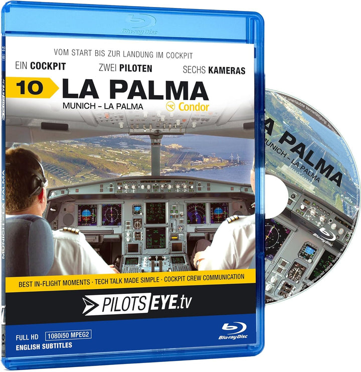 PilotsEYE.tv | LA PALMA | Cockpitmitflug A320 | CONDOR Berlin | "Airial Island" | Bonus: Helicopter
