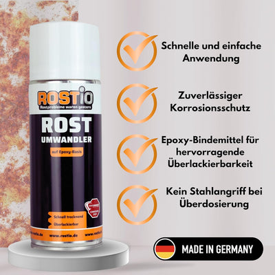 3 x Rostio Epoxy Rostumwandler Spray 400ml Rostkonverter (3 er Set), 3 er Set