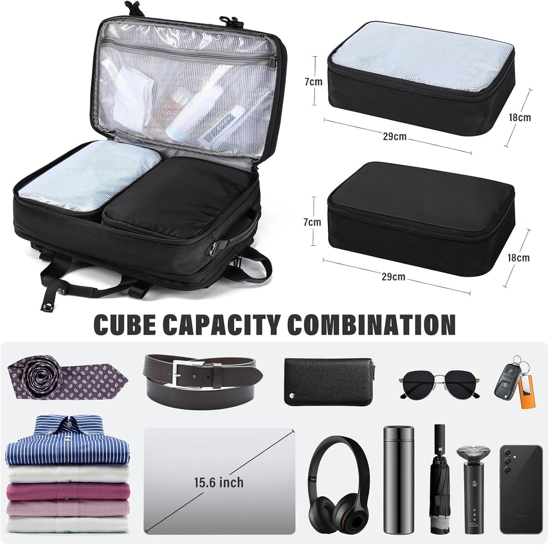 HOMIEE Rucksack für Reise, Kabine, gross, 40 l, Rucksack, Handgepäck, wasserdicht, erweiterbar, für