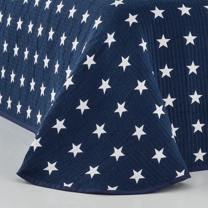 VIALMAN Sofia 10 Tagesdecke, Polyester Baumwolle, Marineblau, Cama 105: 200 x 270 cm Cama 105: 200 x