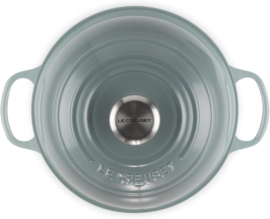 Le Creuset Signature Brot Bräter aus Gusseisen, 24 cm, Sea Salt, Sea Salt