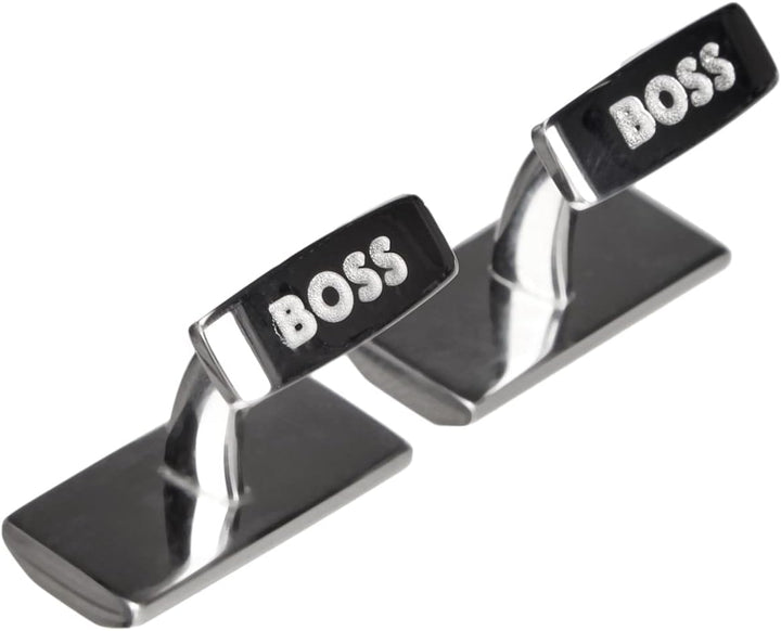 BOSS Herren Ronnie Manschettenknöpfe, Silver40, ONESI