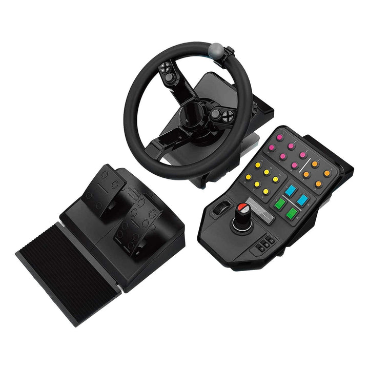 Logitech G Saitek Farm Sim Controller, Farming Simulator Bundle bestehend aus Lenkrad, Steuerkonsole