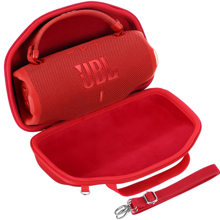 Hart Schutzhülle kompatibel mit JBL Charge 6 Lautsprecher Rot, Rot