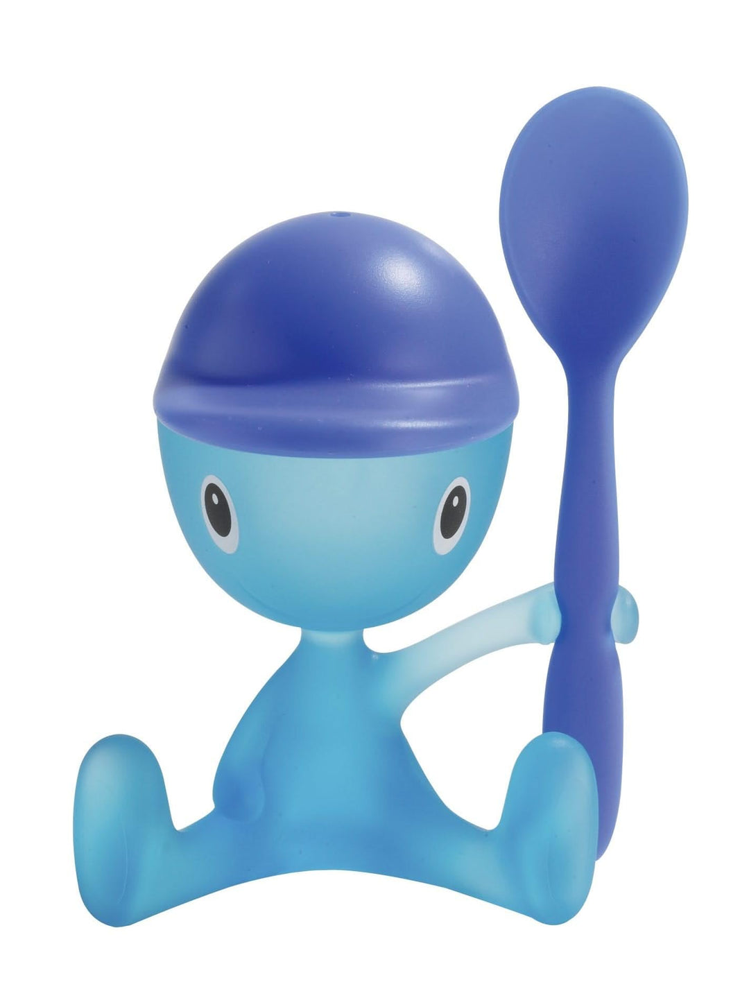 Alessi "CICO" ASG23 GR Eierbecher mit Salzstreuer und Löffel aus thermoplastischem Harz, hellblau, 2