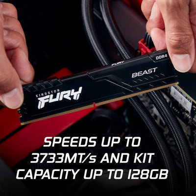 Kingston FURY Beast 32GB (2x16GB) 2666MHz DDR4 CL16 Desktop Speicher Kit mit 2 KF426C16BBK2/32 32GB