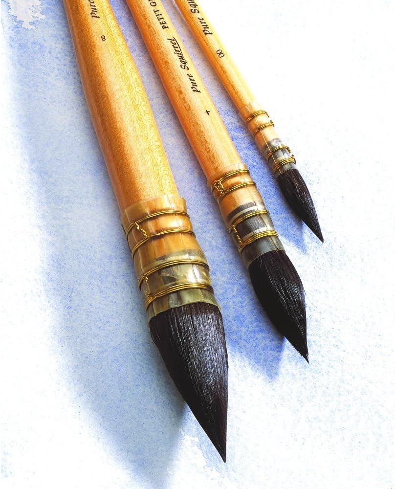 Winsor & Newton Petit Gris Pinsel8 Brush Malpinsel, Birkenholz, Transparent, Nr. 8-18 mm Nr. 8 - 18