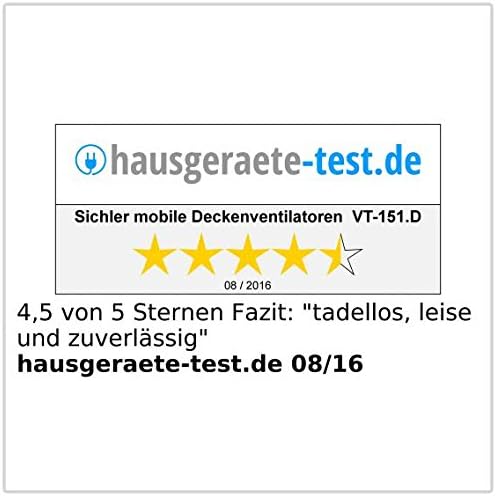 Sichler Haushaltsgeräte Mobiler Deckenventilator: Mobiler Decken-Ventilator VT-151.D mit Aufhänger,